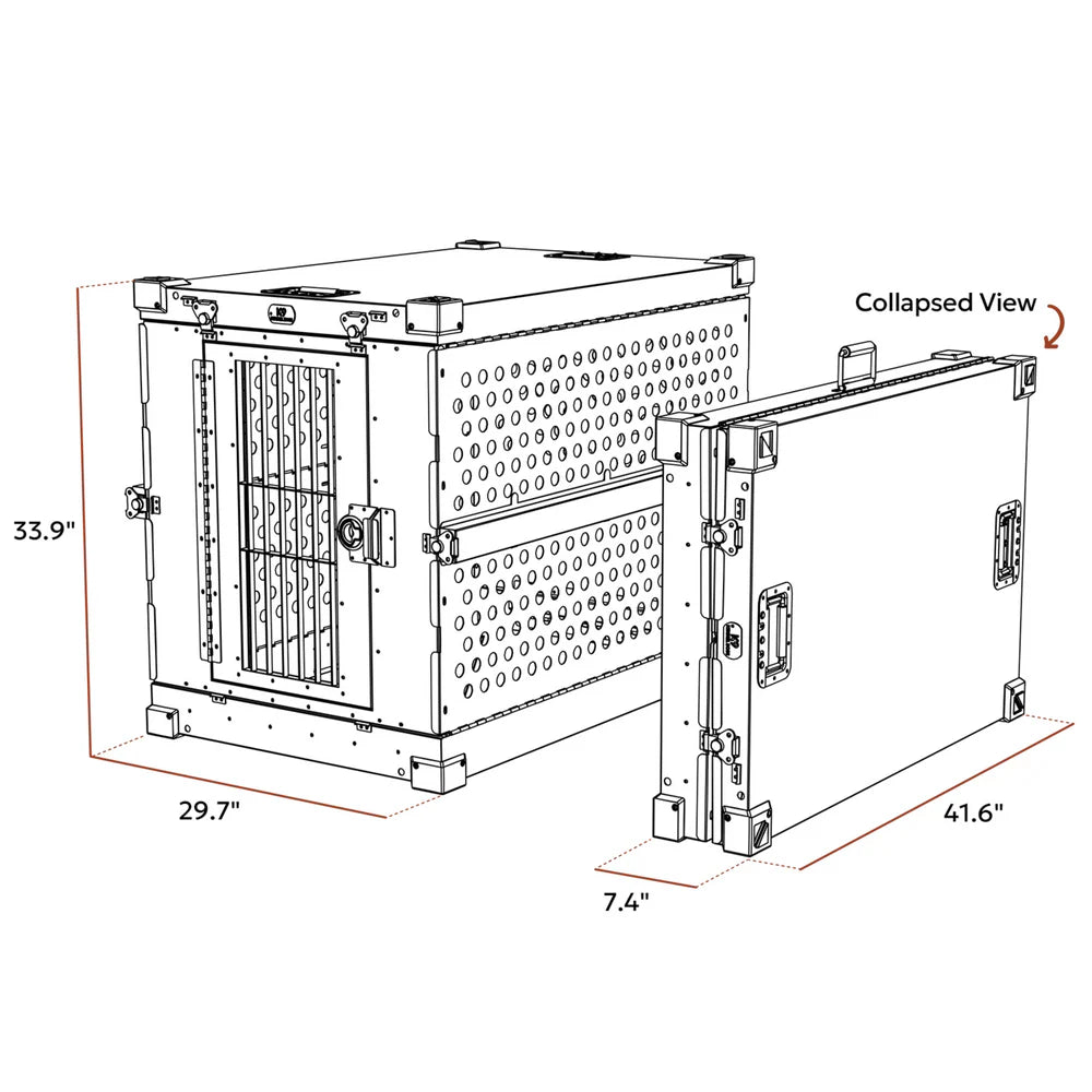 K9 KENNEL BOSS ALUMINIUM DOG CRATE SAND