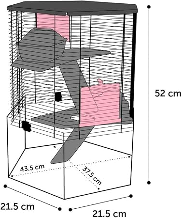 HAMSTER CAGE VITRU HEXAGON M 7kg