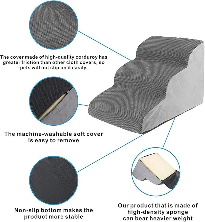 DOG STAIRS RAMP WITH HIGH DENSITY FOAM
