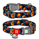 WAUDOG NYLON DOG COLLAR WITH QR PASSPORT ORANGES DESIGN