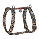 WAUDOG NYLON DOG H-HARNESS WITH QR-PASSPORT, LEOPARD DESIGN PLASTIC FASTEX