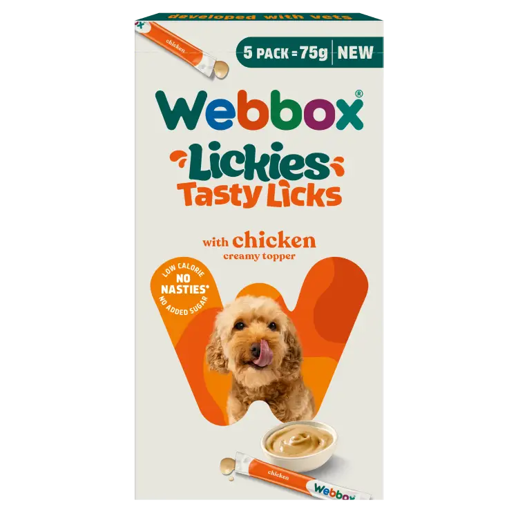 WEBBOX LICKIES TASTY LICKS CREAMY TREATS