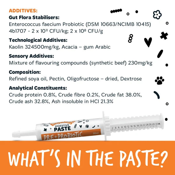 PRE & PROBIOTIC DIGESTIVE PASTE FOR DOGS & CATS 30ML