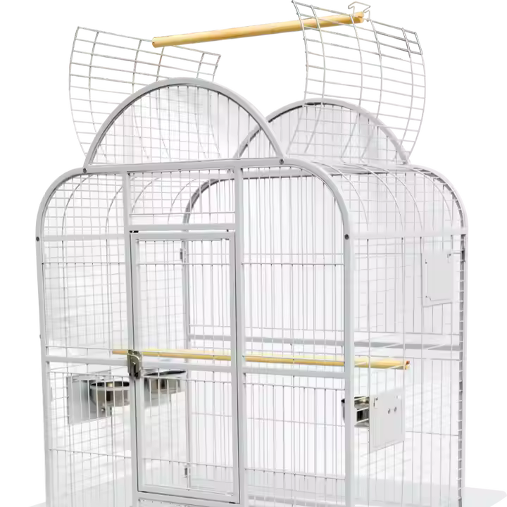 PARROT CAGE - ANTIQUE WHITE
