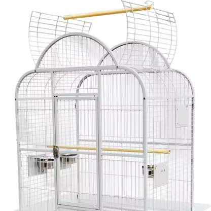 PARROT CAGE - ANTIQUE WHITE