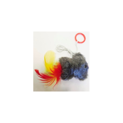 CAT TOY MOUSE WITH ELASTIC STRING