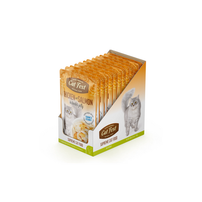 CHICKEN WITH SALMON IN TENDER JELLY 70G
