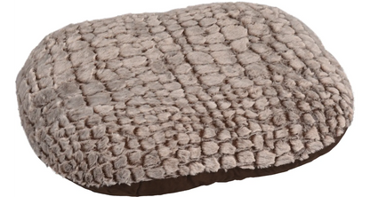 CUSHION SNOOZY OVAL + ZIPPER BROWN