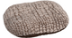 CUSHION SNOOZY OVAL + ZIPPER BROWN
