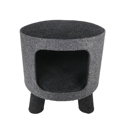 CHARCOAL FELT CAT STOOL