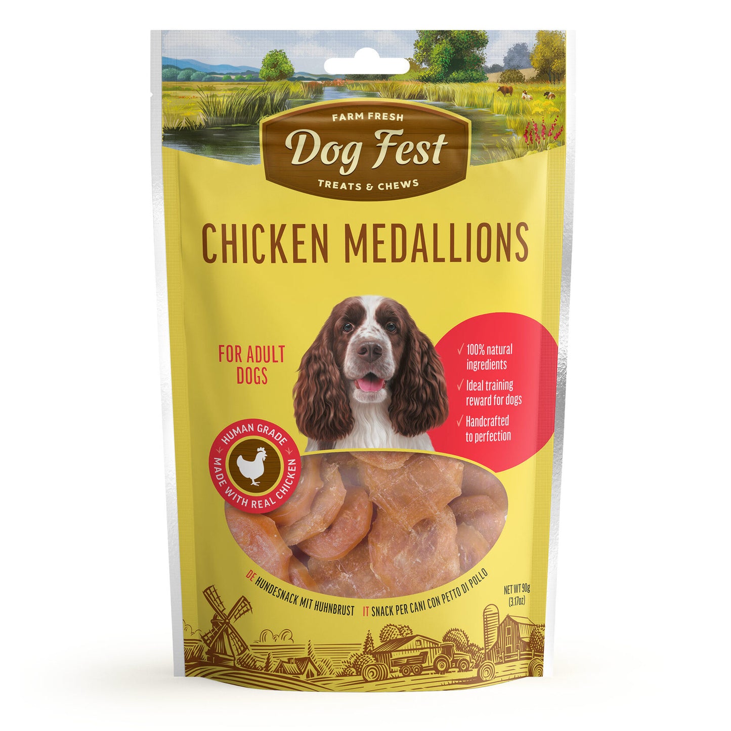 CHICKEN MEDALLIONS FOR ADULT DOGS 90g