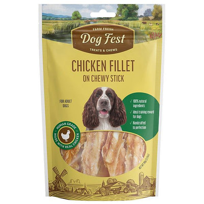 CHICKEN FILLET ON A CHEWY STICK FOR ADULTS DOGS
