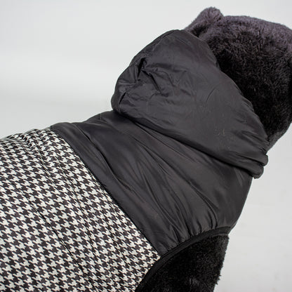 DOG JACKET PUFFER - BLACK AND WHITE