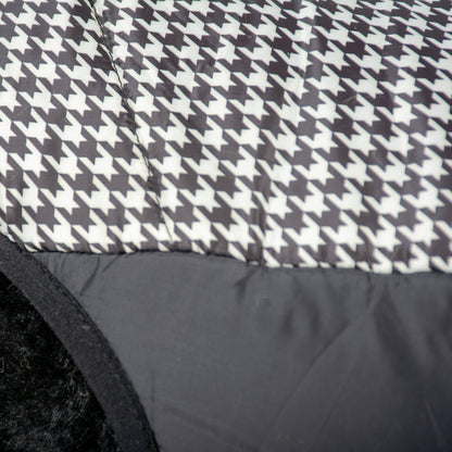 DOG JACKET PUFFER - BLACK AND WHITE