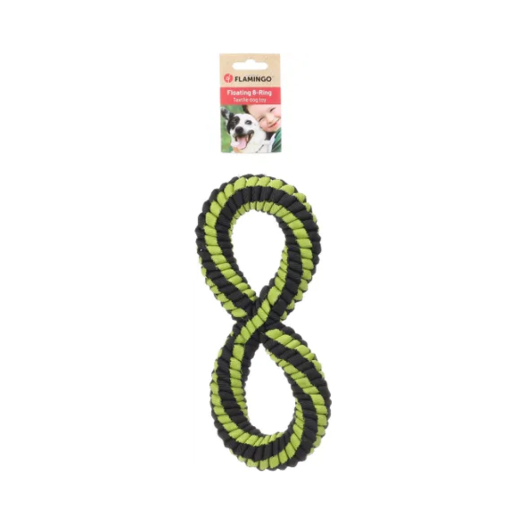 DOG TOY ROFAS RUGBY WOVEN 8-RING