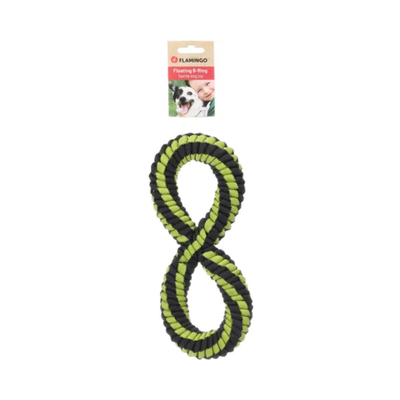 DOG TOY ROFAS RUGBY WOVEN 8-RING