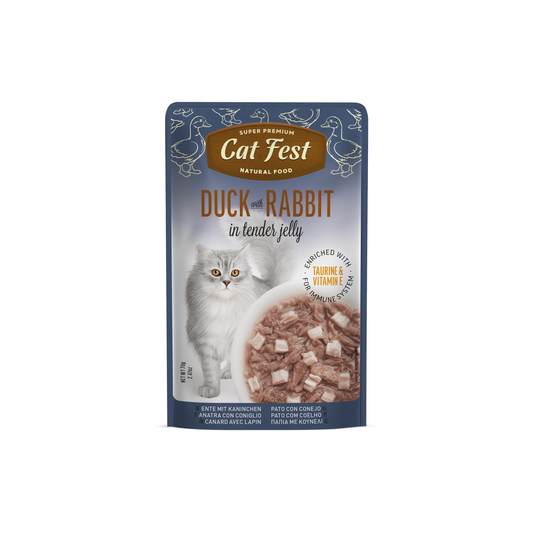 DUCK WITH RABBIT IN TENDER JELLY 70G