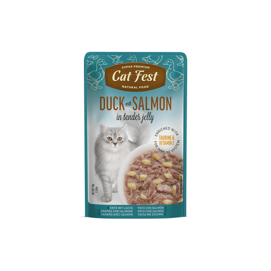 DUCK WITH SALMON IN TENDER JELLY 70G