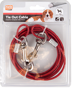 TIE OUT CABLE PLASTICIZED RED