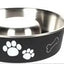 SLOW FEEDER KENA ROUND BLACK & SILVER