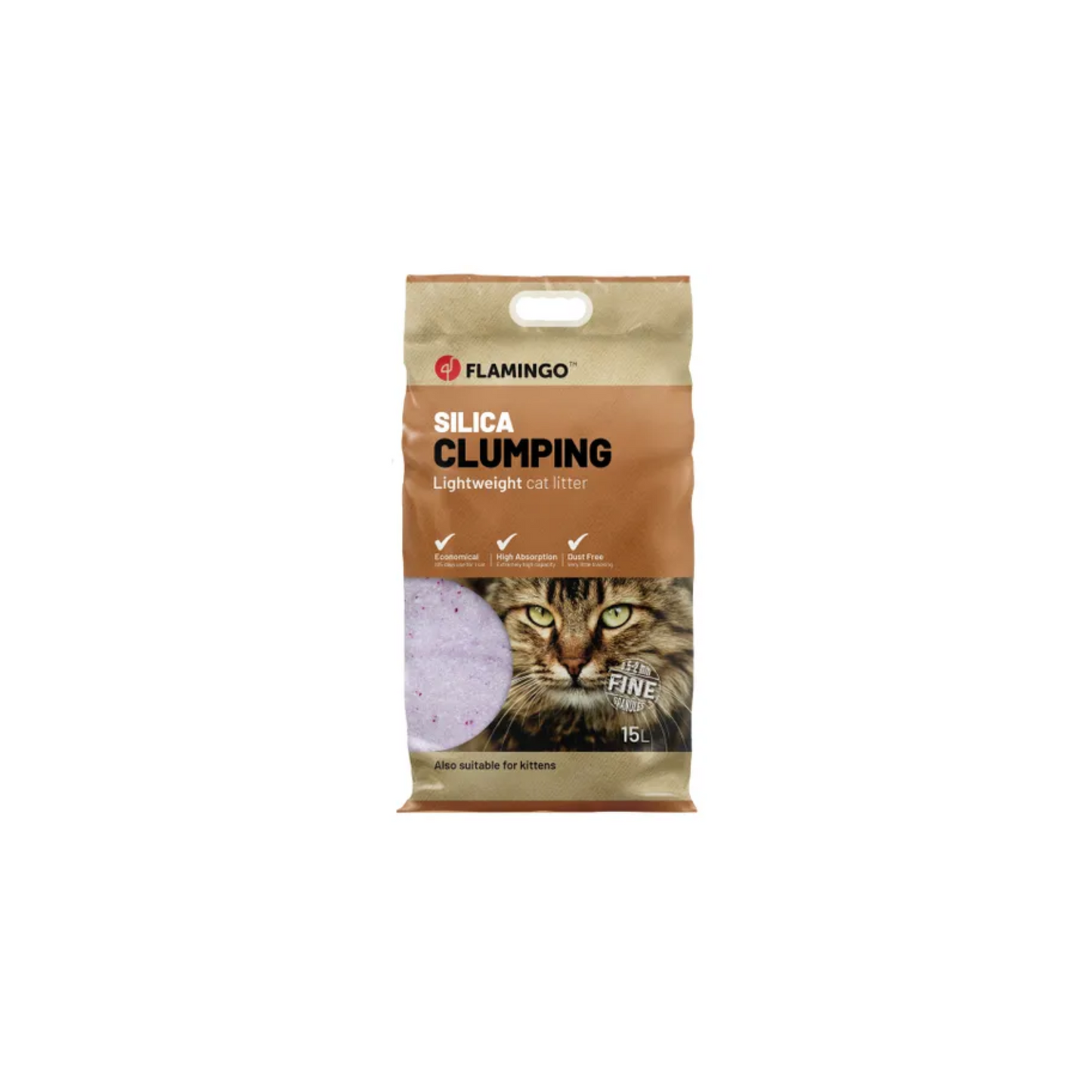 CAT LITTER SILICA FINE GRAINS CLUMPING 0.5-2mm