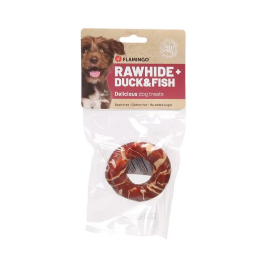SNACK R’HIDE RING WITH DUCK & COD 45G