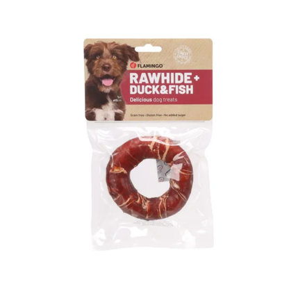 SNACK R’HIDE RING WITH DUCK & COD 90G