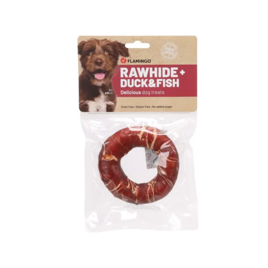 SNACK R’HIDE RING WITH DUCK & COD 90G