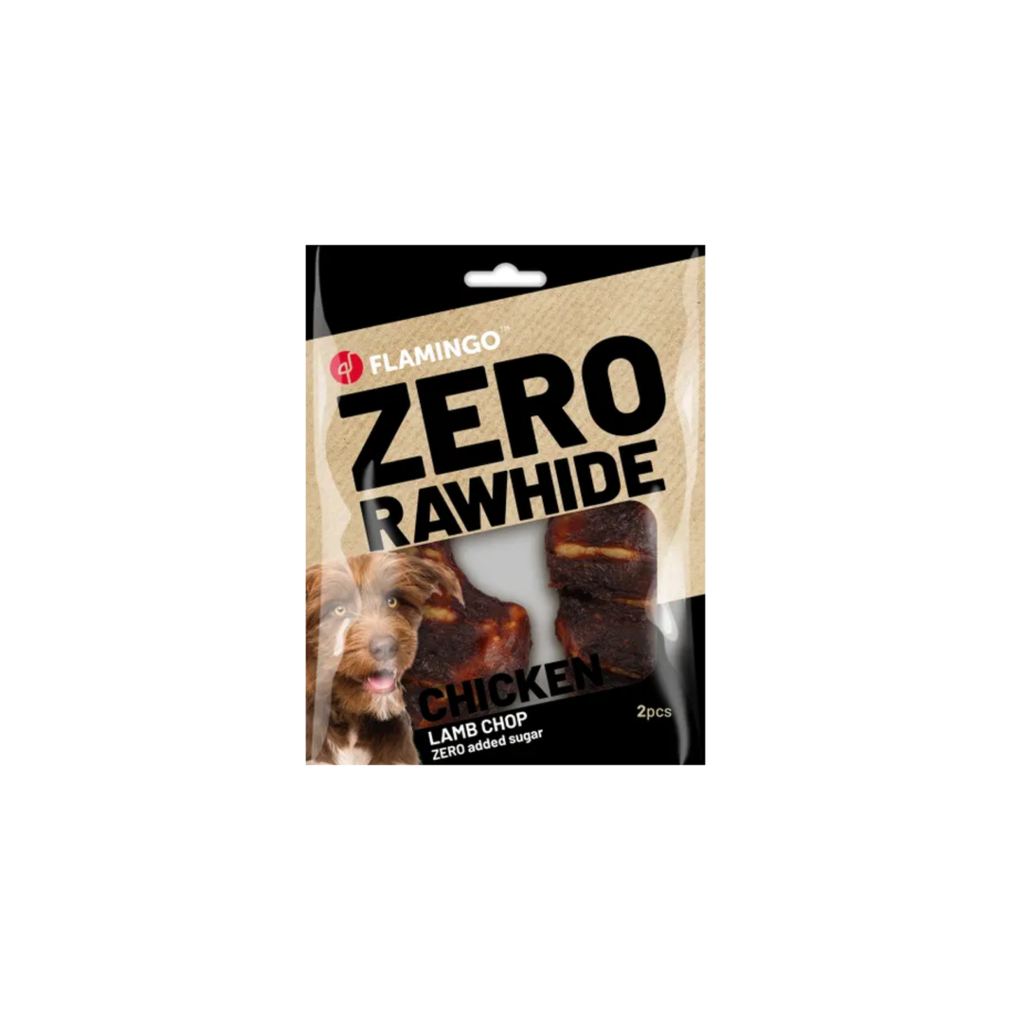 SNACKS ZERO RAWHIDE CHOP WITH CHICKEN & LAMB 40g