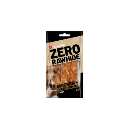 SNACK ZERO RAWHIDE SMALL STICKS WITH CHICKEN & PEANUT BUTTER 12.5cm