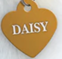 SMALL HEART TAG DARK GOLD
