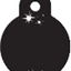 TAG BLACK CIRCLE WITH INSCRIPTION