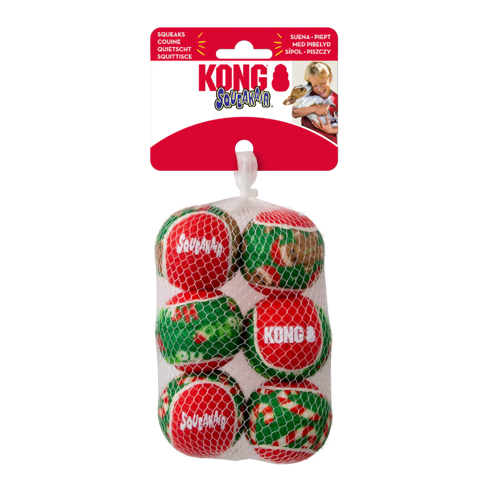 HOLIDAY SQUEAKAIR BALL 6pcs