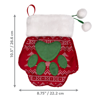 HOLIDAY STOCKING PAW LRG