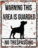 WARNING SIGN SQUARE  JACK RASSEL WHITE