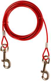 TIE OUT CABLE LIGHTWEIGHT RED 4.5M