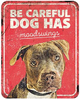 WARNING SIGN STAFFORT EN RED