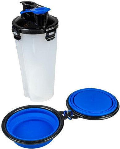 2-IN-1 TRAVEL DINNER SET BLUE/BLACK