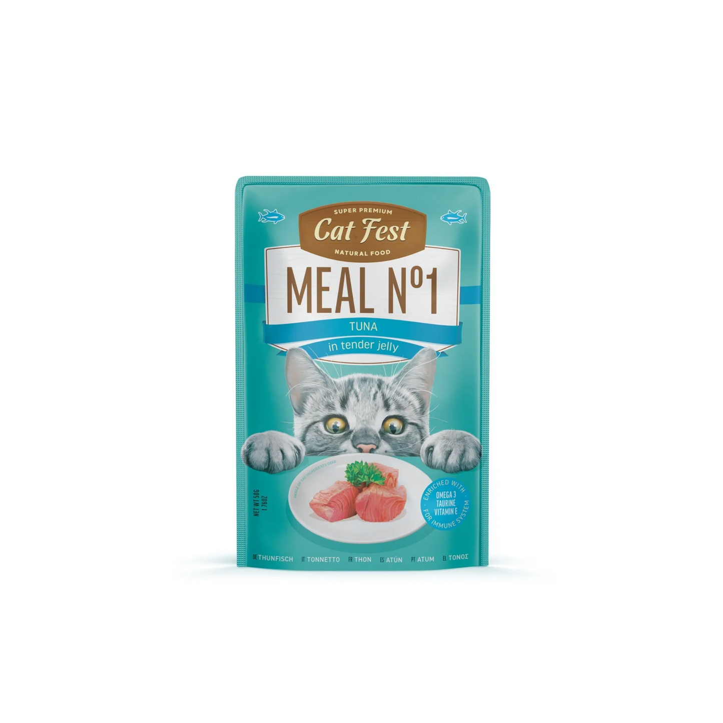 CATFEST TUNA IN TENDER JELLY MEAL 50G