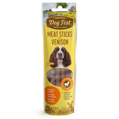 VENISON MEAT STICKS FOR ADULT DOGS 45g