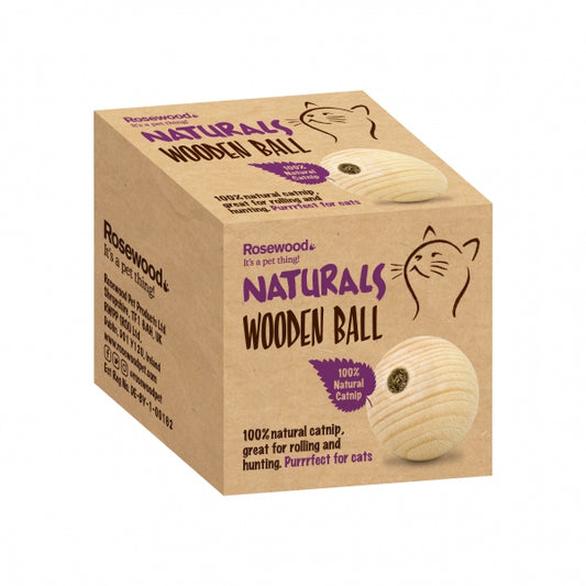 CAT NATURALS CATNIP WOODEN BALL