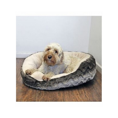 GREY/CREAM SNUGGLE PLUSH OVAL