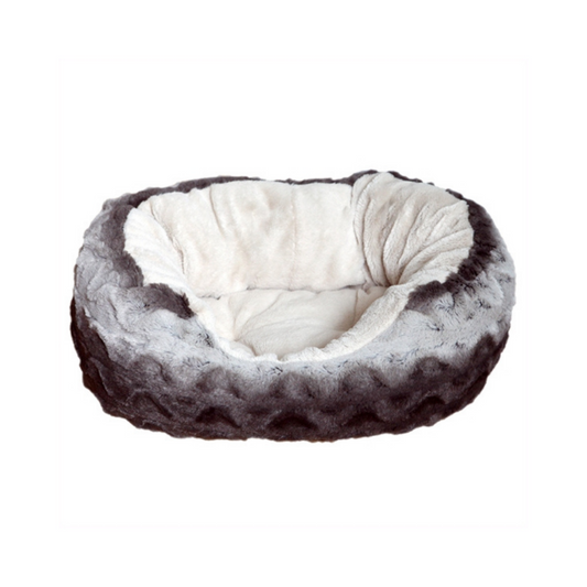 GREY/CREAM SNUGGLE PLUSH OVAL