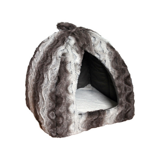 GREY/CREAM SHUGGLE PLUSH PYRAMID