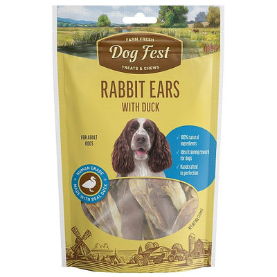 RABBIT EARS WITH DUCK FOR ADULT DOGS