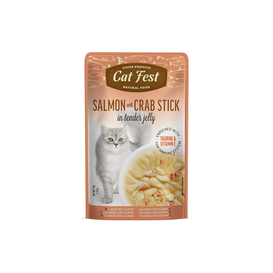 SALMON WITH CRAB STICK IN TENDER JELLY 70G