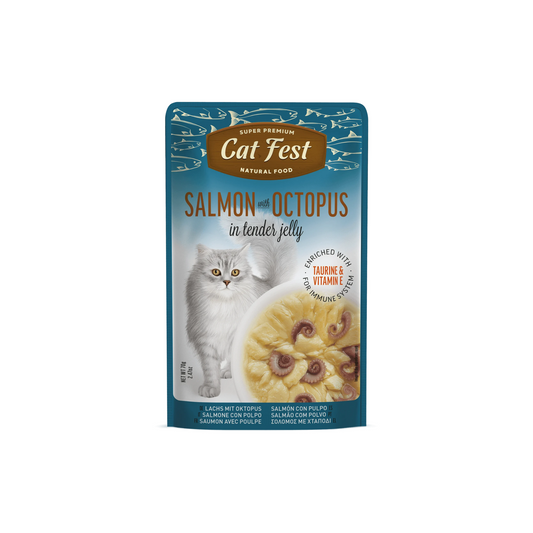 SALMON WITH OCTOPUS IN TEN. JELLY 70G