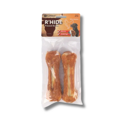 SNACKS R’HIDE BONE WITH CHICKEN 15cm 110g / 2pcs 220g