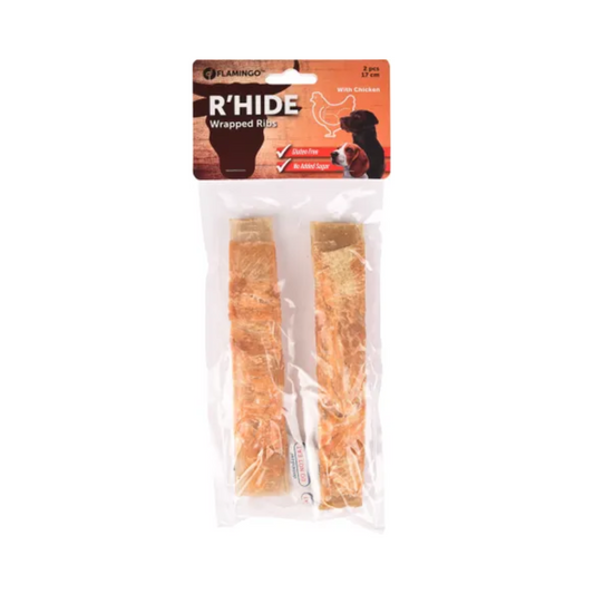 SNACKS R’HIDE RIB WITH CHICKEN 17cm 55g / 2pcs 110g