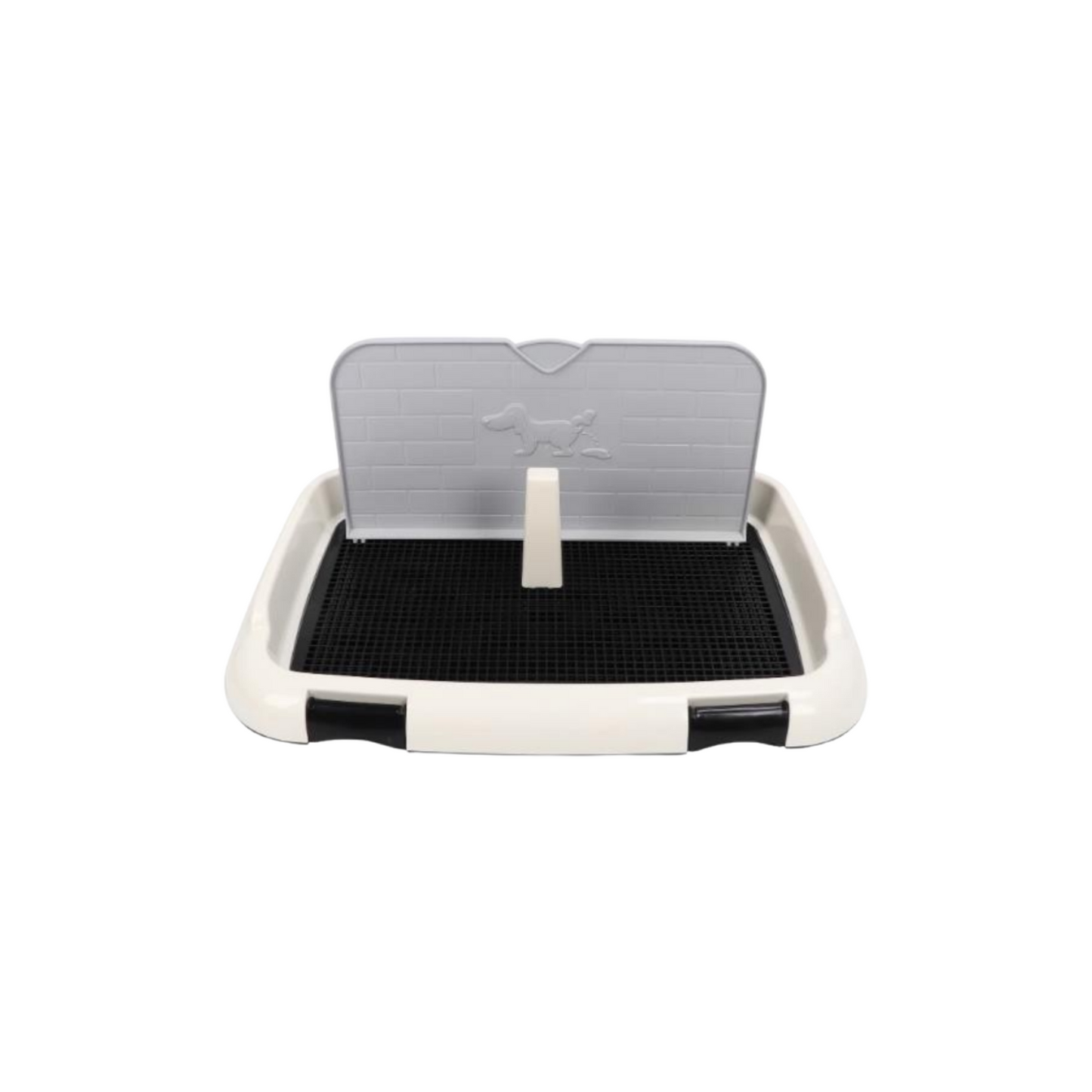 TRAY TOILET WITH POLE & WALL FOR MALE DOGS